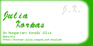 julia korpas business card